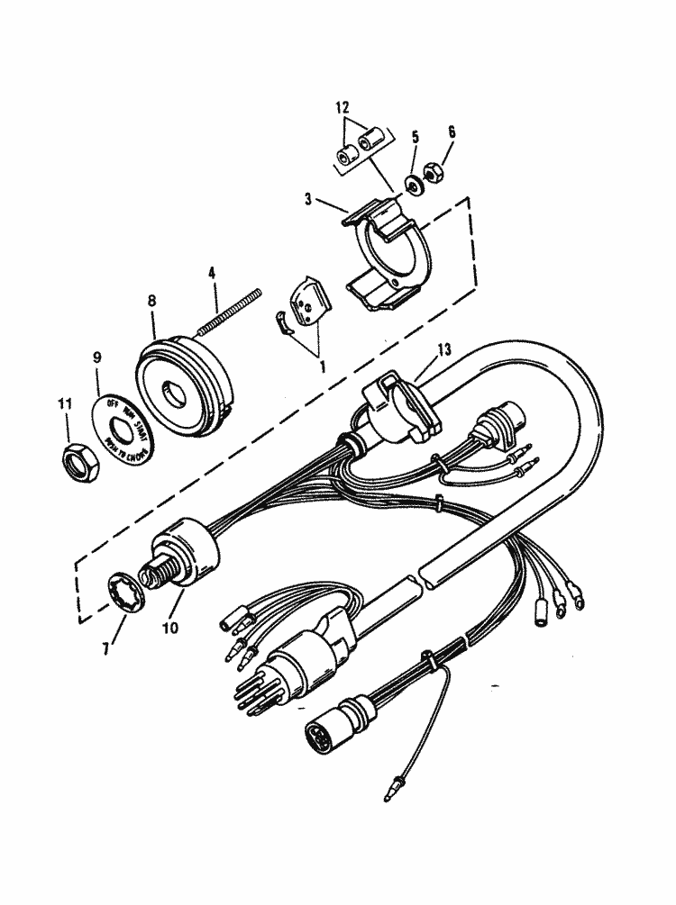 Key Switch Assembly for Sportjet (Sport Jet 90) Engine