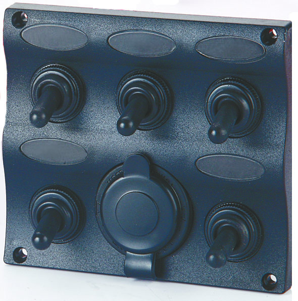 5Gang Switch Panel w/Power Socket 50031295 SeaSense Unified Marine