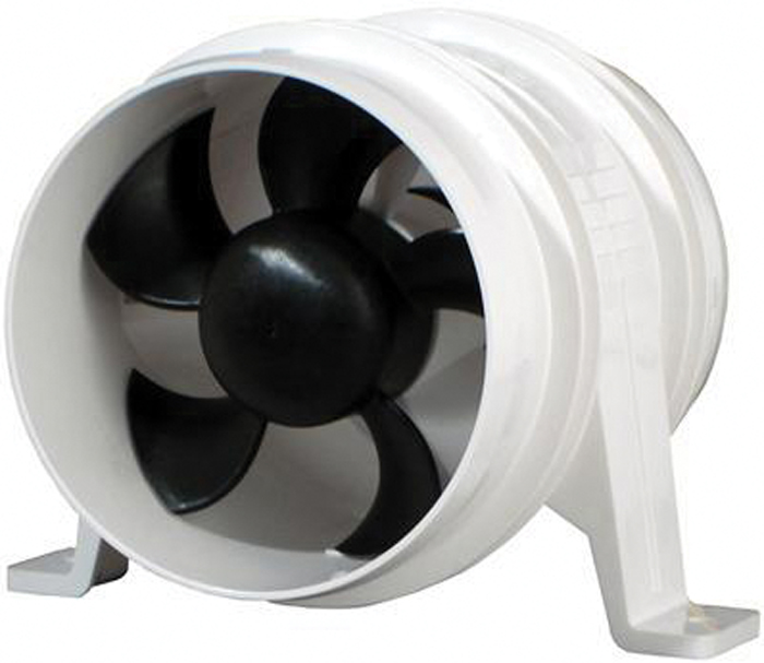 Water-Resistant Blower, In-Line, 4", 230/CFM 1749-4 - Attwood Corporation Vents Blowers and Hose - MarineEngine.com