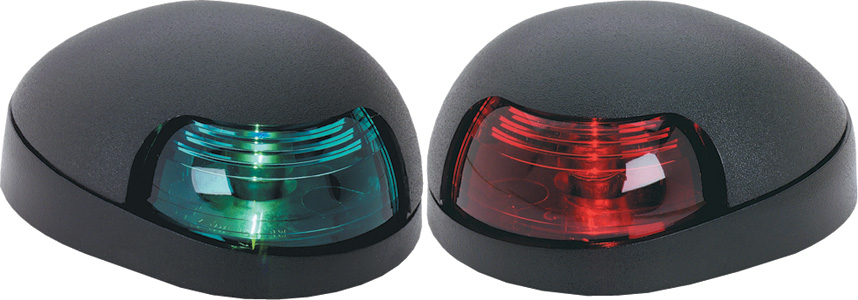 Green Sidelight, Black Housing 3150G7 - Attwood Corporation Navigation Lights - MarineEngine.com