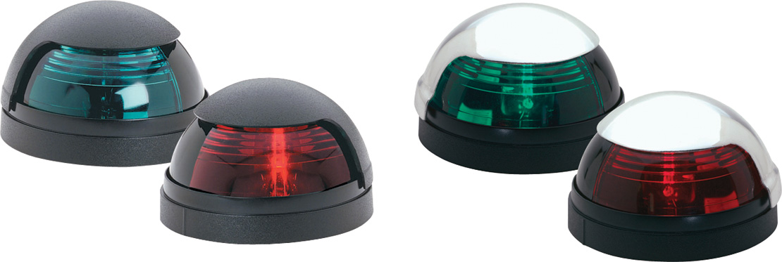 Sidelight, Green, Black Cover 5040G7 - Attwood Corporation Navigation Lights - MarineEngine.com