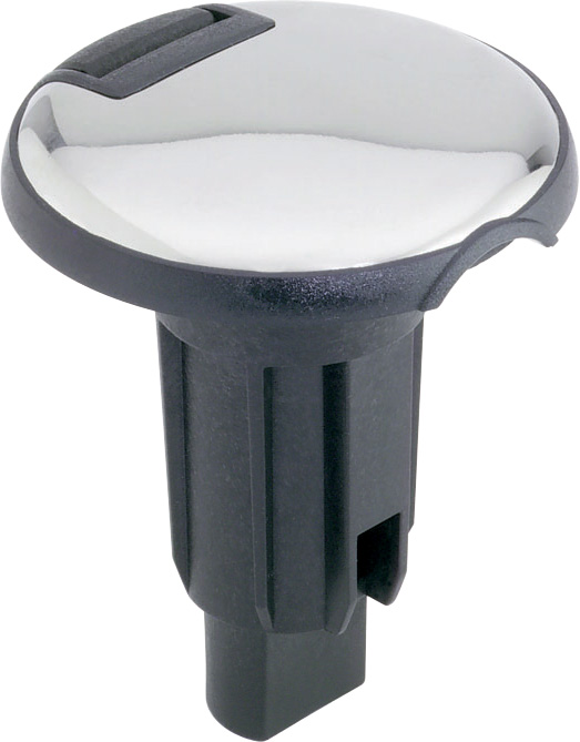 Round Base, Black, SS Cover, 2-Pin 91024-7 - Attwood Corporation Navigation Light Parts - MarineEngine.com
