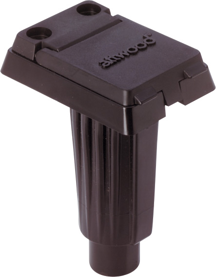 Square 2-Pin Base, Black 911370-1 - Attwood Corporation Navigation Light Parts - MarineEngine.com