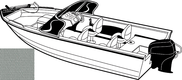 Aluminum V-Hull, O/B, 18'6" x 100", Haze Gray 72318P-10 - Carver Industries Universal Boat Covers - MarineEngine.com