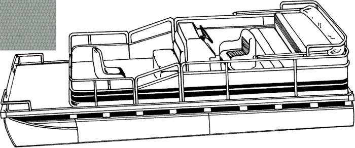 Pontoon, 22'6" x 102", Haze Gray 77622P-10 - Carver Industries Universal Boat Covers - MarineEngine.com