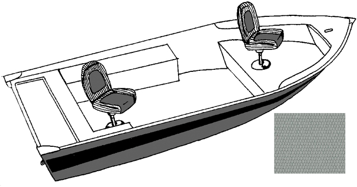Wide Series, O/B, 16'6" x 76", Haze Gray 70116P-10 - Carver Industries Universal Boat Covers - MarineEngine.com