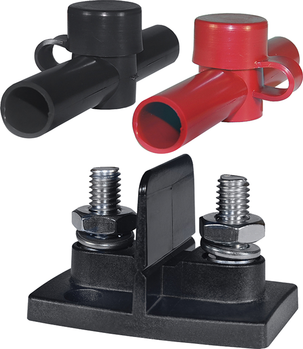 Dual PowerPost, 1 x 5/16"-18 Stud, 1 x 3/8"-16 Stud 2018 - Blue Sea System Battery Accessories - MarineEngine.com