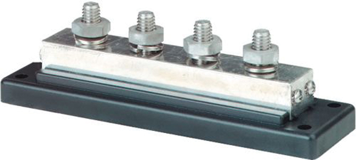 PowerBar, 4 x 3/8"-16 Stud Terminal 2104 - Blue Sea System Battery Accessories - MarineEngine.com