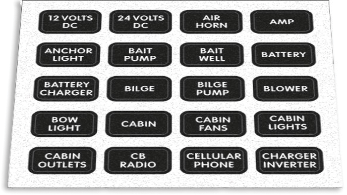 Small Format Label Kit, 60 Labels 8214 - Blue Sea System Battery Accessories - MarineEngine.com