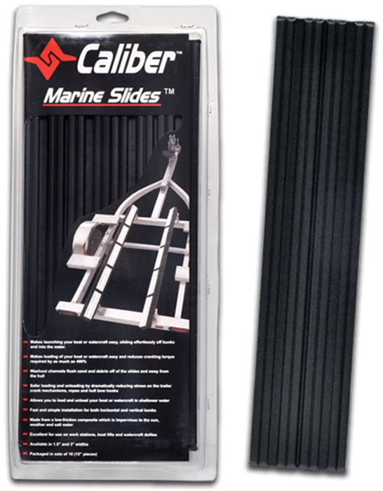 Marine Slides, Black, 3" x 15" (10-Pack) 23010 - Caliber Boat Guides and Motor Supports - MarineEngine.com