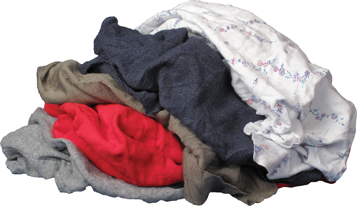 Recycled Colored Cloth Rags, 1 lb. Bag 10081C - Buffalo Industries Lubricants and Additives - MarineEngine.com