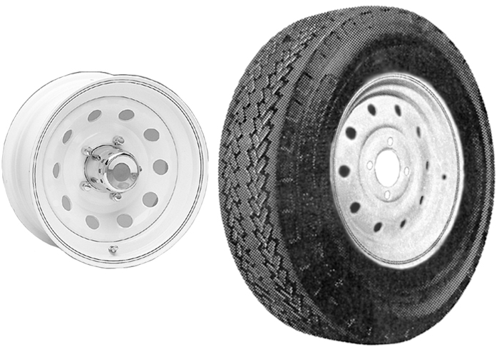 Mod Rim w/ST205/75R14C, 5H - Americana Tire & Wheel Tires Wheels and Carriers - MarineEngine.com