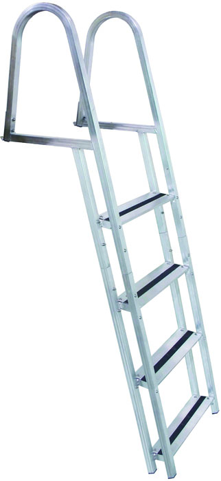Dock Ladder 3 Step Stand Off Alum 2053-F - Dock Edge + Deck Cleats - MarineEngine.com