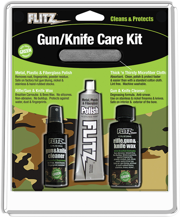 Gun/Knife Care Kit KG 41501 - Flitz Cleaners Wax and Polish - MarineEngine.com
