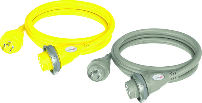 Cordset, 30A/125V, 50', Yellow, LED 381698 - Faultine Designs Dockside Electrical - MarineEngine.com