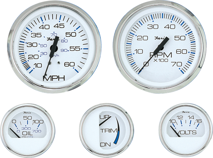 Trim, J/E, Suzuki Outboard 13809 Faria Marine Instruments Gauges and
