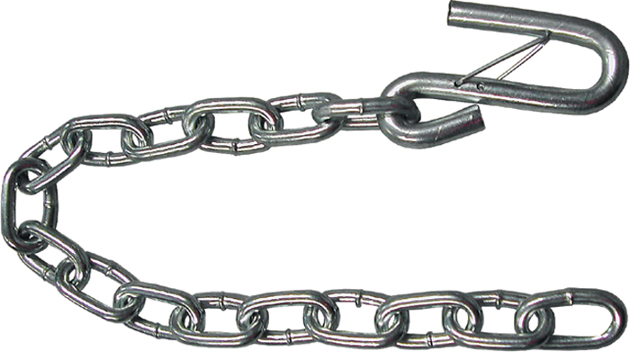 Safety Chain, 1/4" x 24" w/Safety Hook, 5,000 lbs., Pair CHA0010140 - Fulton Performance Products Hitches Balls Couplers and Locks - MarineEngine.com