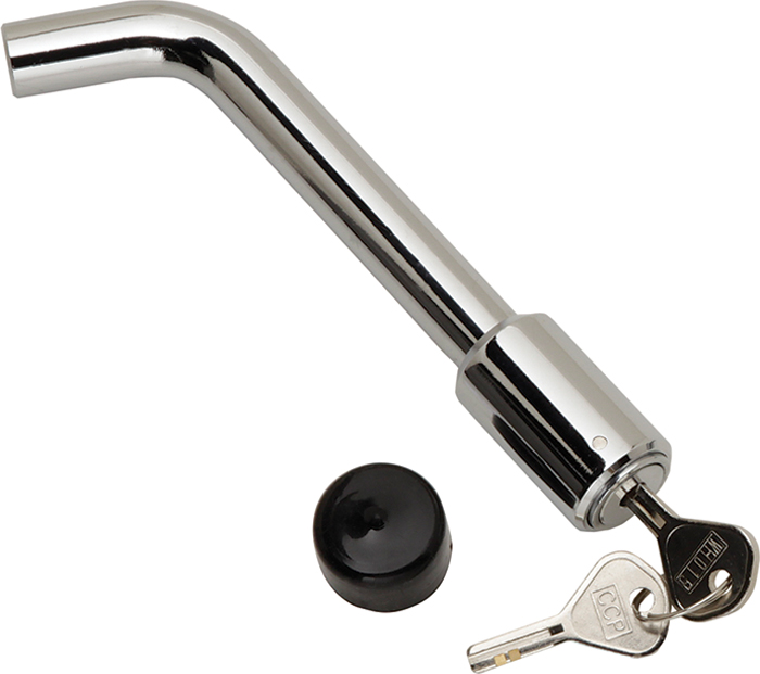 Chrome Bent Shank Lock for Class III & IV 580400 - Fulton Performance Products Hitches Balls Couplers and Locks - MarineEngine.com