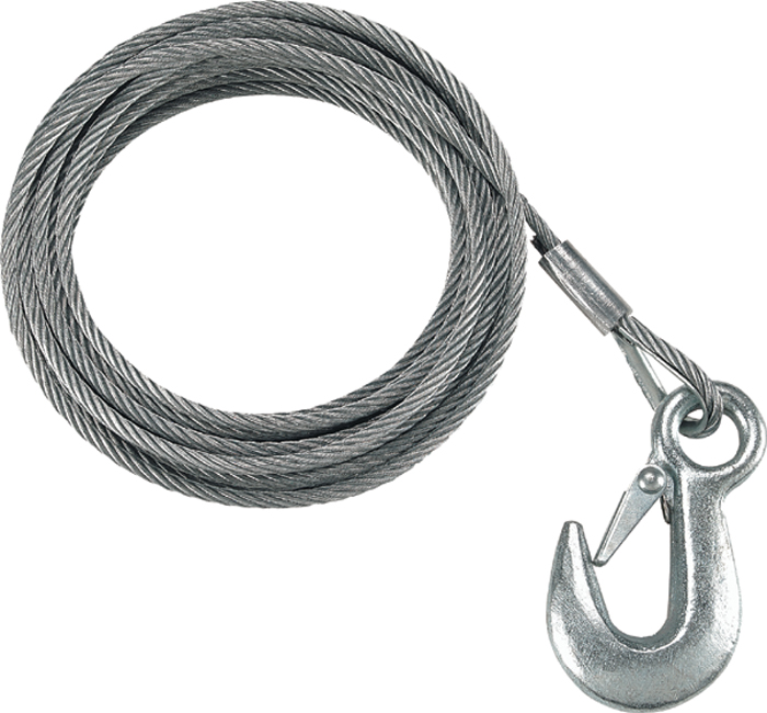 Winch Cable & Hook, 3/16" x 25' WC325 0100 - Fulton Performance Products Winches Straps and Tie Downs - MarineEngine.com