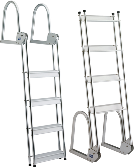 4-Step Flip Up Dock Ladder 15740 - Garelick Manufacturing Ladders and Platforms - MarineEngine.com