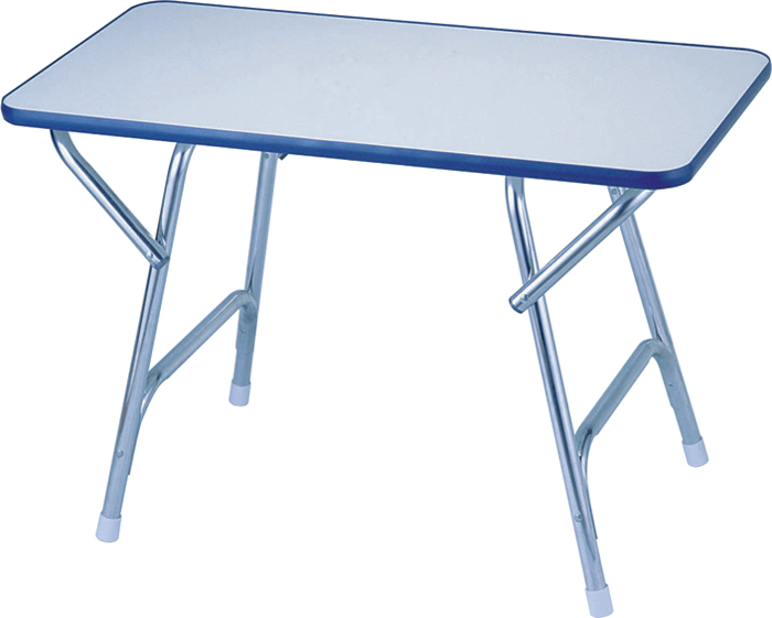 Folding Table, White/Blue 50405 - Garelick Manufacturing Deck Chairs and Tables - MarineEngine.com
