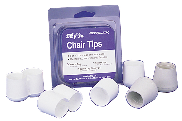 White Rubber 1" Chair Tips, Single Leg, (4) 76011 - Garelick Manufacturing Deck Chairs and Tables - MarineEngine.com
