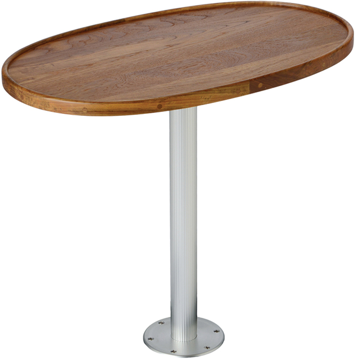 Pedestal System w/Teak Table Top, Complete Set 75449 - Garelick Manufacturing Deck Chairs and Tables - MarineEngine.com