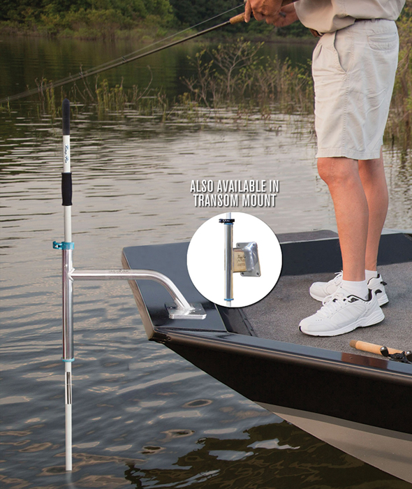 12' Anchor Pole, 2-Piece, White KPP120W - Marinetech Products Trolling Brake - MarineEngine.com