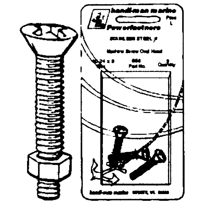 FH M/S Phil.w/Nut, 1/4-20X2, (3) 781 - Handi-Man Marine Fasteners - MarineEngine.com