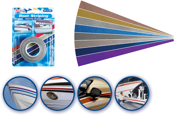 Black Boat Striping Tape, 1" x 50' RE23BL - OM Mfg Tape Products - MarineEngine.com