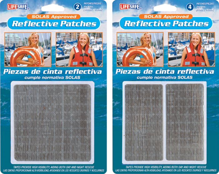 SOLAS Reflective Patch, 2" x 4" RE3920 - OM Mfg Tape Products - MarineEngine.com