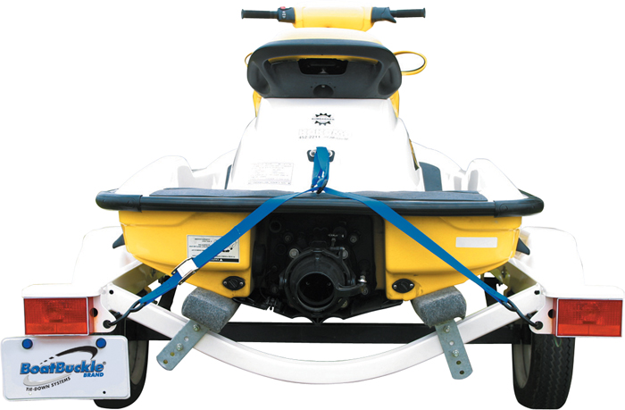 PWC Tri-Tie Down w/Softhook, 1" x 6' F10972BK - Immi Outdoor Division Winches Straps and Tie Downs - MarineEngine.com