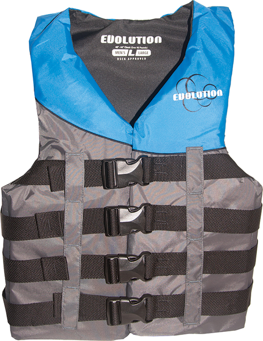 Adult, XL, Pacific Blue/Gray, 44-48" 112432-500-050-14 - Kent Sporting Goods Ski Vest - MarineEngine.com