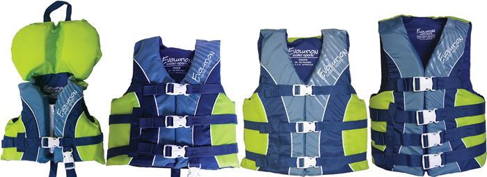 Adult 2X/4X, Lime Green/Blue, 50-60" 112232-500-080-15 - Kent Sporting Goods Ski Vest - MarineEngine.com