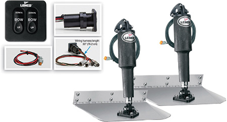 9" X 12" Std Mnt TrimTab Kit w/Standard Switch 15104-102 - Lenco Marine Trim Tabs and Stablizers - MarineEngine.com