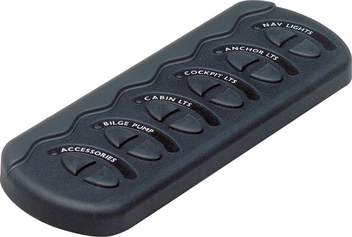 Switch Panel, 6-Gang, Black CG2-6W-F - Battery Accessories - MarineEngine.com