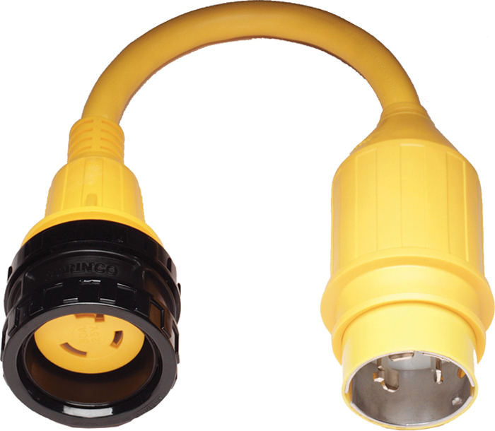 50A Locking w/Collar to 30A Locking, 125V 111A - Dockside Electrical - MarineEngine.com