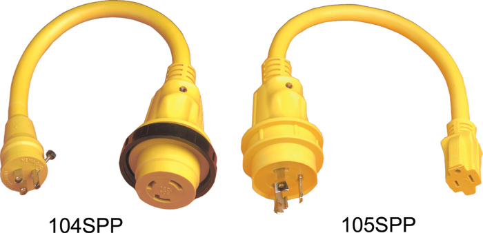 15A Straight Blade to 30A Locking, 125V 105SPP - Dockside Electrical - MarineEngine.com