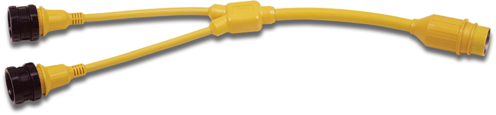 (2) 30A Locking w/Collar to 50A Locking, 125/250V 153AY - Dockside Electrical - MarineEngine.com