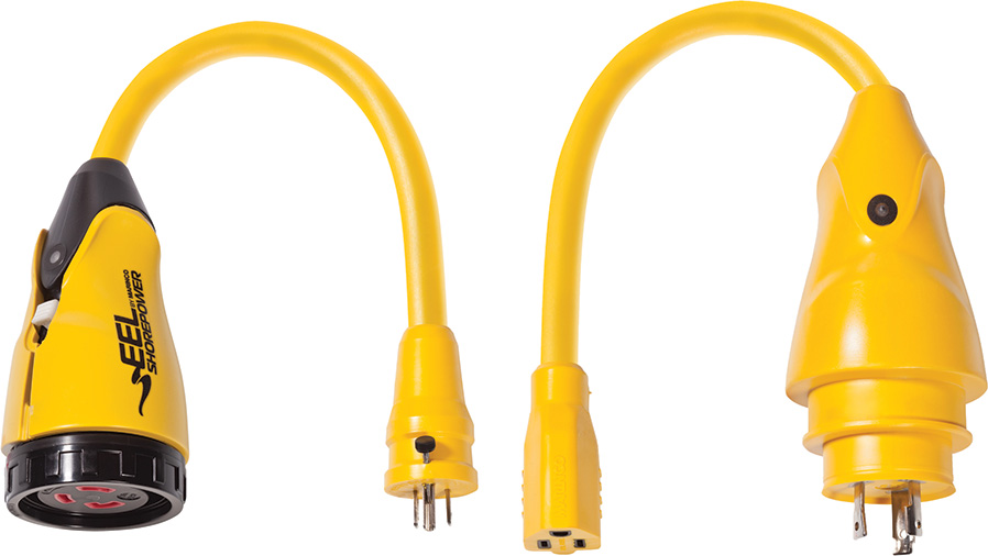 15A Straight Blade to 30A Locking, 125V P30-15 - Dockside Electrical - MarineEngine.com