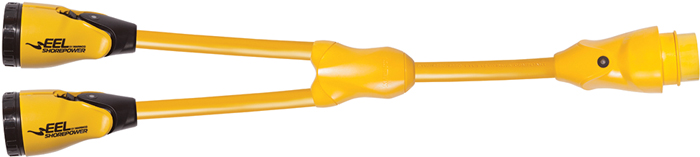 (2) 30A (125V) Locking w/Collar to 50A (125/250V) Locking Y504-2-30 - Dockside Electrical - MarineEngine.com