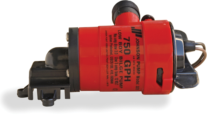 Bilge Pump, 750 GPH, 12V w/90° Elbow 33703 - Johnson Pump Of America Bilge Pumps - MarineEngine.com