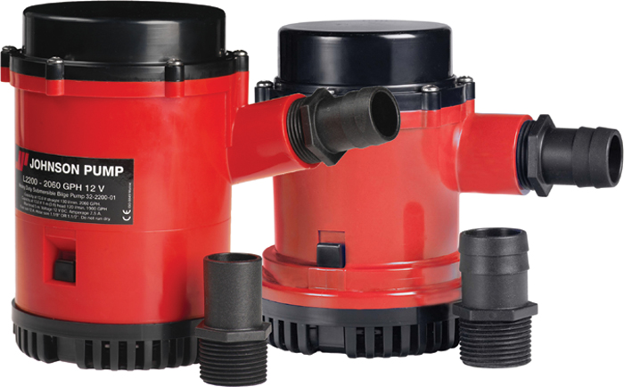 Bilge Pump, 1600 GPH, 12V 16004-00 - Johnson Pump Of America Bilge Pumps - MarineEngine.com