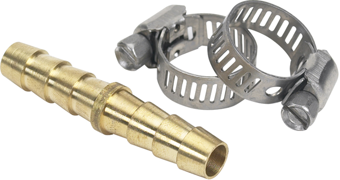 Hose Mender w/SS Clamps, 1/4" 033211-10 - Moeller Manufacturing Co Fuel Fittings Fills and Vents - MarineEngine.com