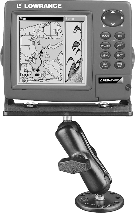 Fishfinder Mount, 1" Ball RAM-B-111 - National Products Mounts and Accessories - MarineEngine.com