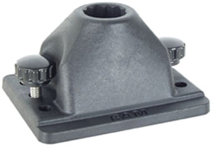 Deck/Track Mount Base Only RAM-114DTM - National Products Rod Holders - MarineEngine.com