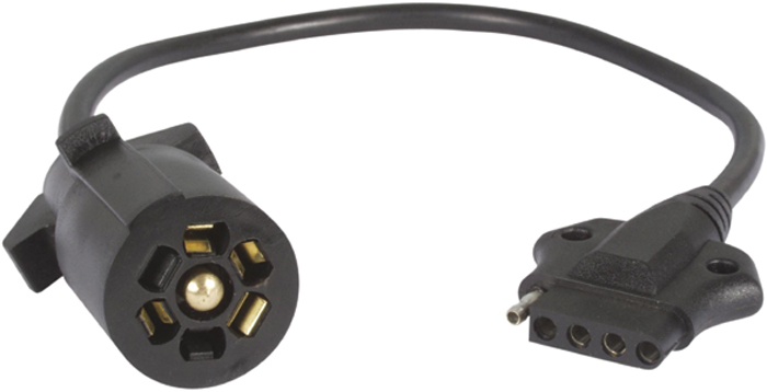 7-Way Blade to 5-Way Flat Plug, 23" A57WH - Optronics Trailer Wiring and Lighting - MarineEngine.com