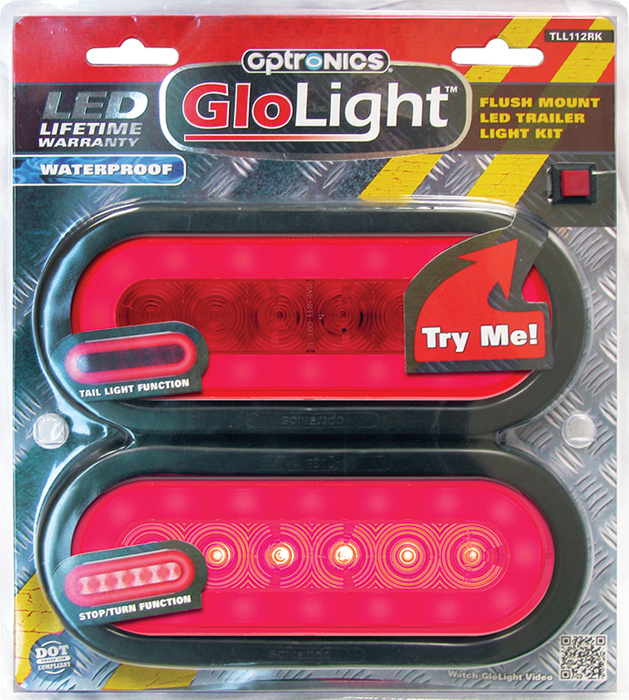 GloLight 6" Oval LED Trailer Light Kit TLL112RK - Optronics Trailer Wiring and Lighting - MarineEngine.com