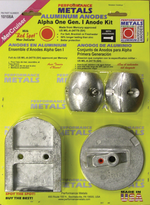 Alpha One Gen1 Replaces Merc lb. N/A 10108A - Performance Metals Trim Tabs and Stablizers - MarineEngine.com