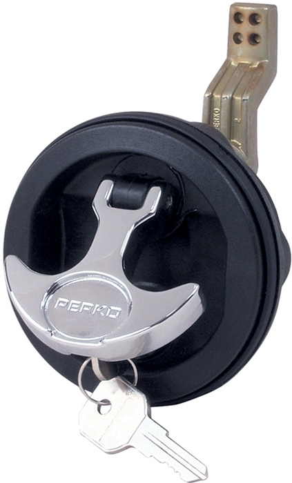 Surface Mount Lock, w/2-Keys 1091DP1BLK - Perko Deck Cabin Hardware - MarineEngine.com